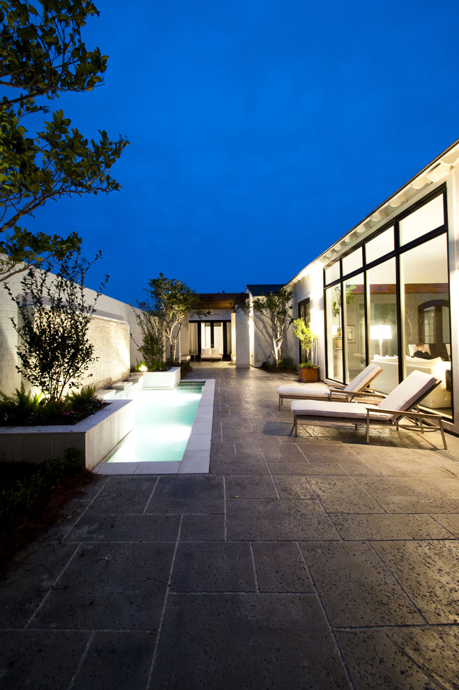Stamped Patio Ideas Patio Contemporary with Concrete Patio Courtyard Floor to Ceiling