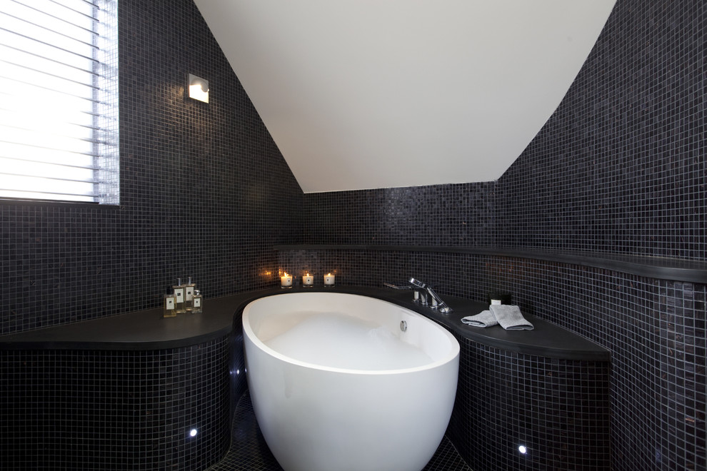 Stand Alone Tub Bathroom Contemporary with Automatic Sensor Lighting Bespoke