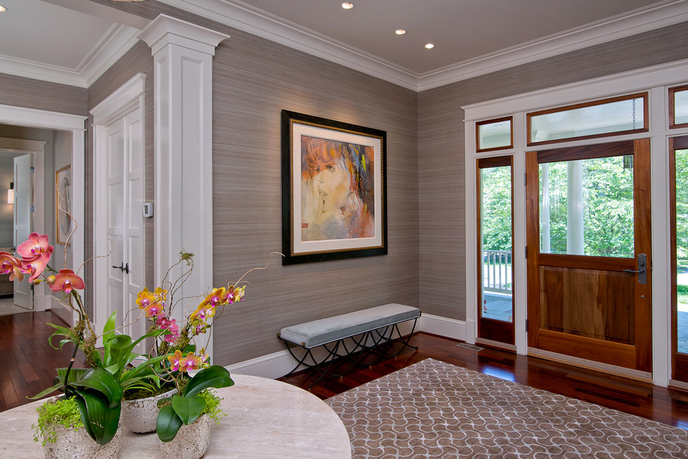 Stone Console Tables Entry Transitional with Beige Ceiling Beige Column