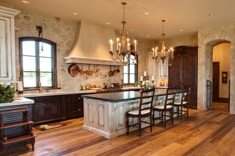 Stone Kitchen Island Kitchen Mediterranean with Arched Doorway Archway Candle