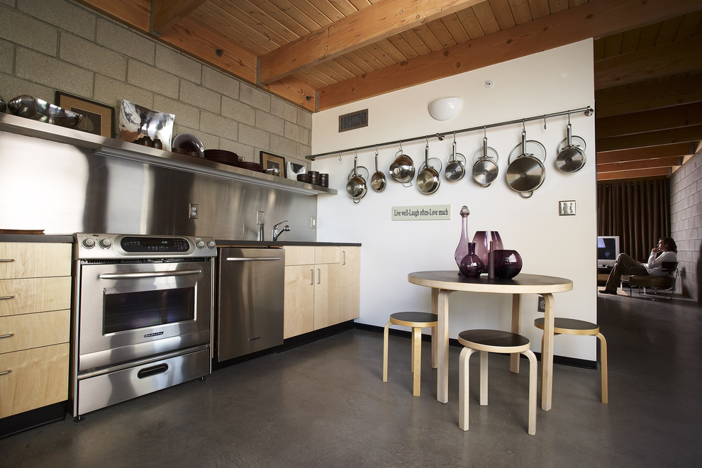 Storage Boxes with Lids Kitchen Eclectic with Cinder Block Wall Eat