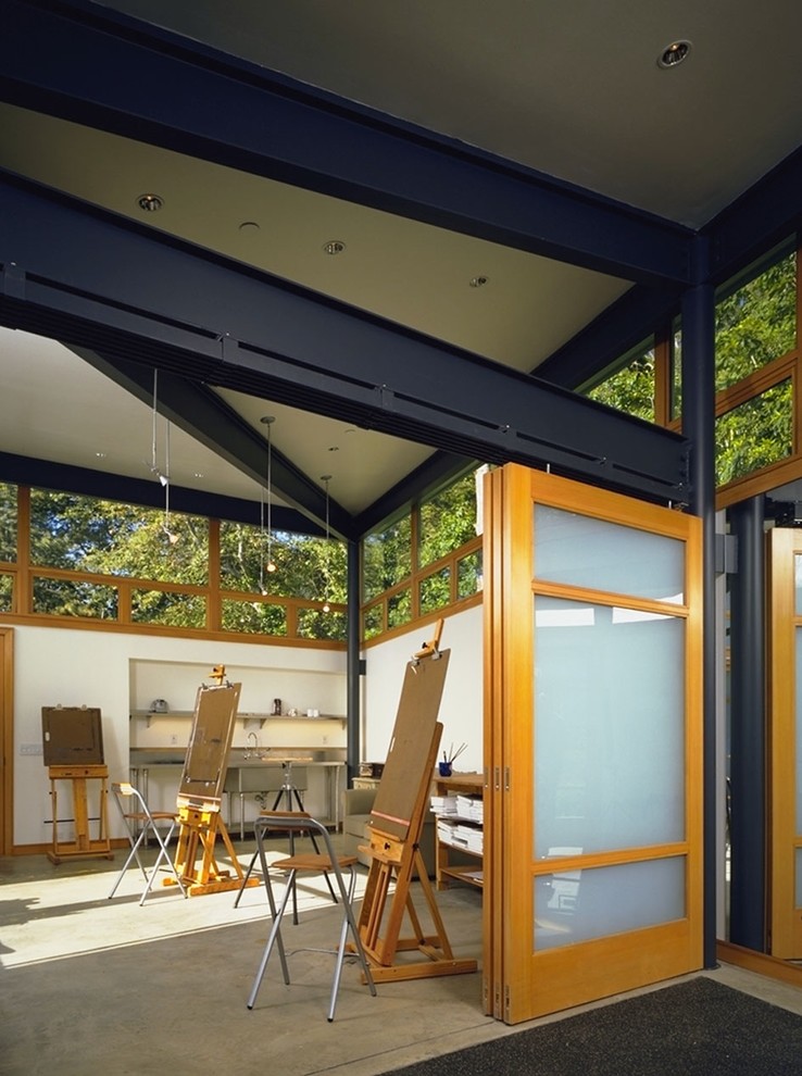 Studio Room Divider Home Office Industrial with Architectural Doors Architectural Windows