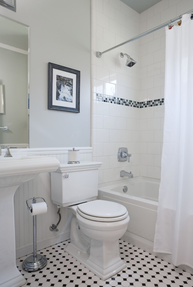 Style Selections Tile Bathroom Traditional with Bathroom Tile Beadboard Floor