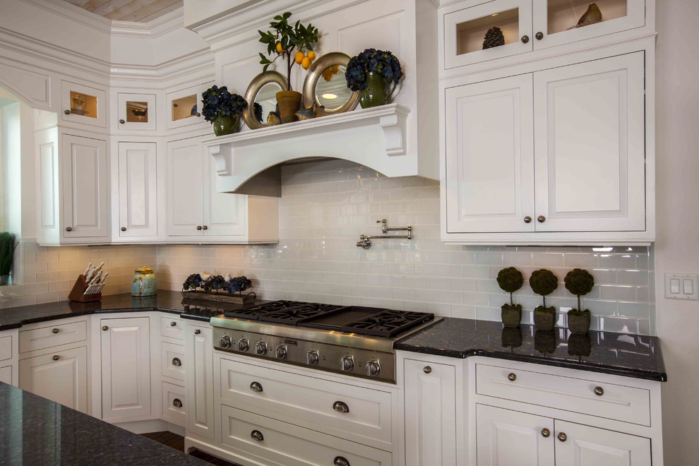 Subway Tile Backsplash Kitchen Traditional with None 1