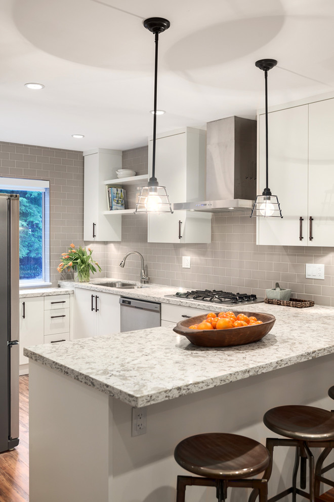 Subway Tile Backsplash Kitchen Kitchen Transitional with 3x6 Subway Tile Bar1