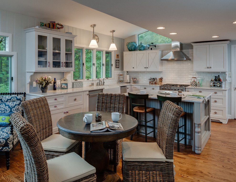 Subway Tile Ideas Kitchen Beach with Beadboard Breakfast Bar Casement