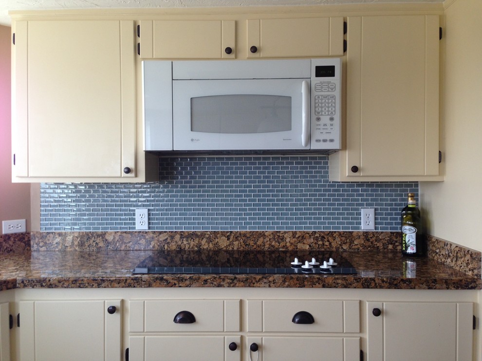 Subway Tile Kitchen Backsplash Spaces with None 