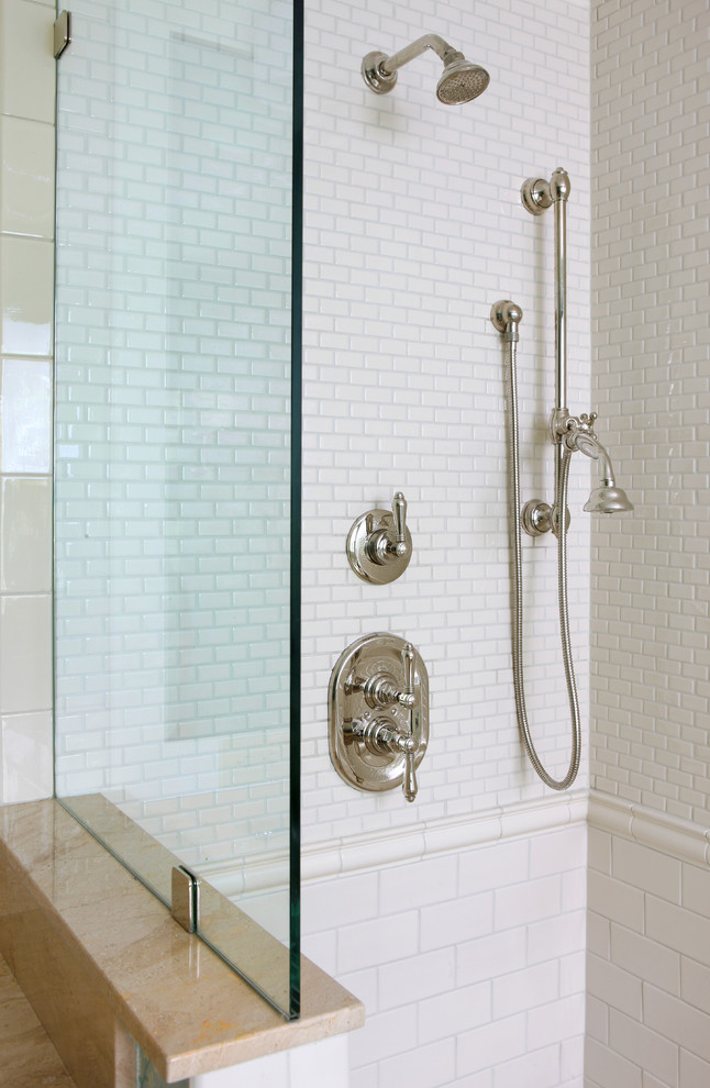 Subway Tile Sizes Bathroom Traditional with Chrome Fixtures Chrome Shower