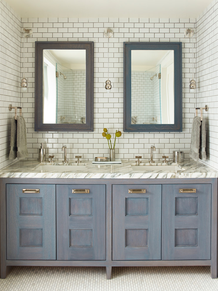 Subway Tile Sizes Bathroom Transitional with Billy Balls Blue And