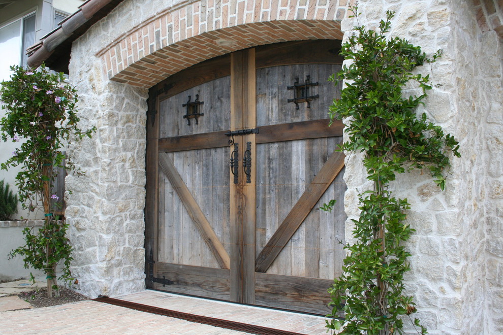 Swinging Kitchen Door Garage and Shed Traditional with None 