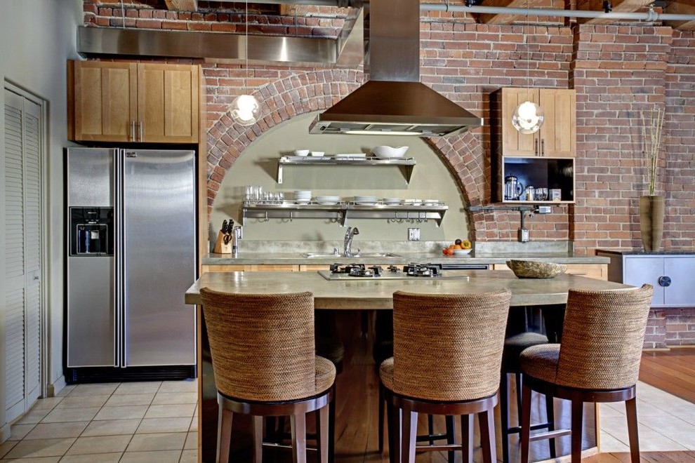 Swivel Bar Stools Kitchen Eclectic with Barstool Brick Brick Wall