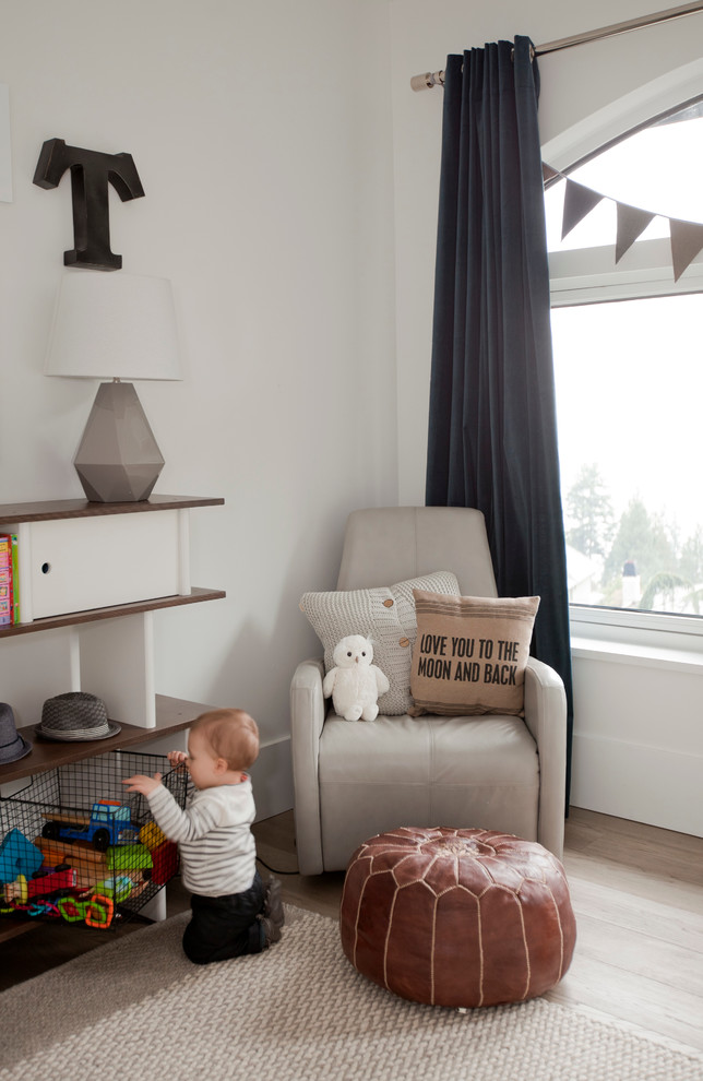 Swivel Glider Chair Kids Contemporary with Area Rug Bunting Garland