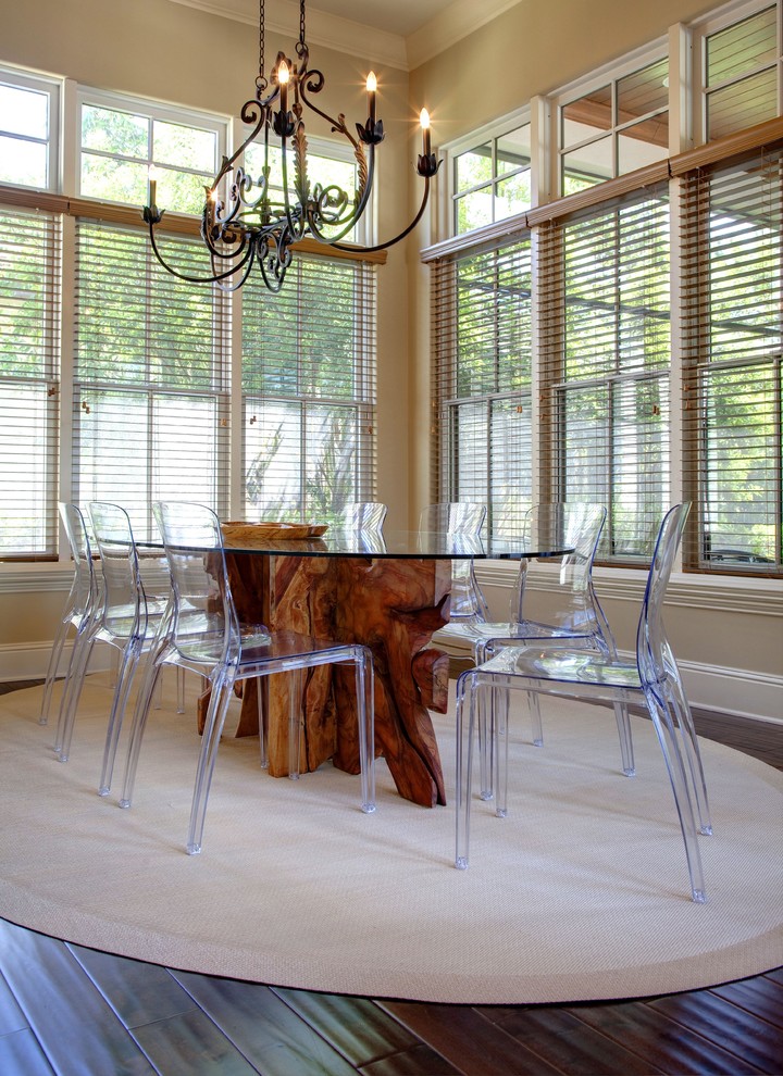 Table Bases for Glass Tops Dining Room Transitional with Area Rug Art Breakfast