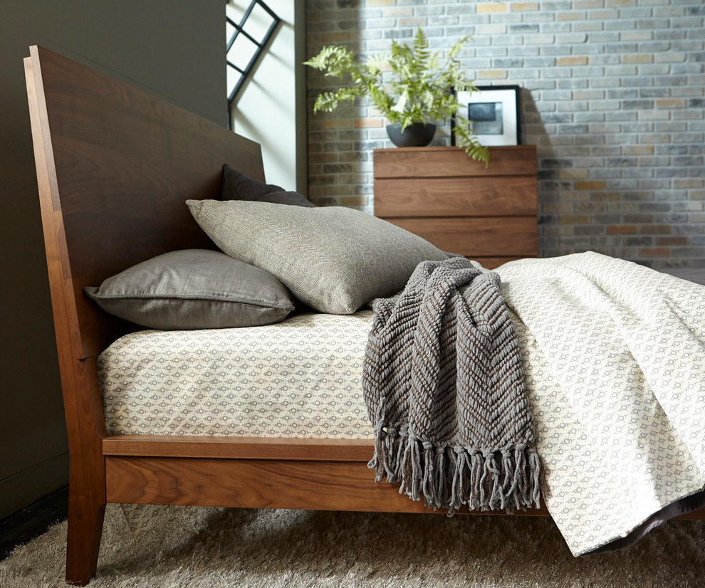 Tall Chest of Drawers Bedroom Contemporary with Bedroom Brick Walls Grey
