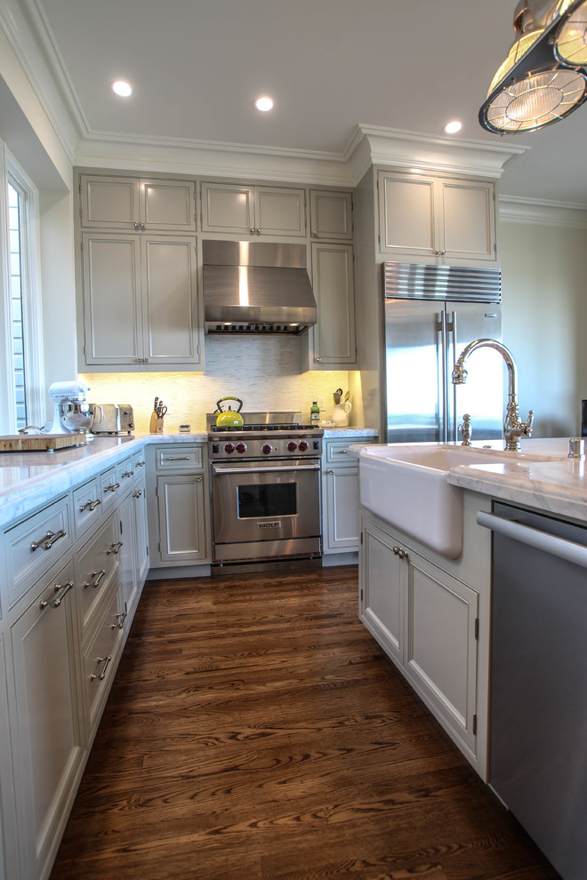 Tall Window Treatments Kitchen Traditional with Brown Felicetta Designs Cooktop