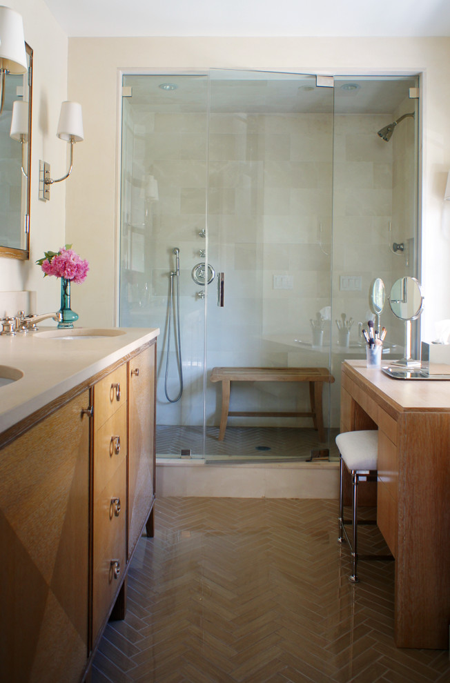Teak Shower Stool Bathroom Traditional with Dressing Table Frameless Shower