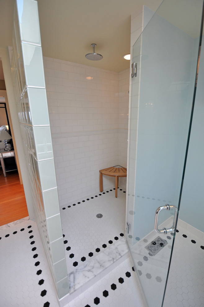 Teak Shower Stool Bathroom Traditional with None 