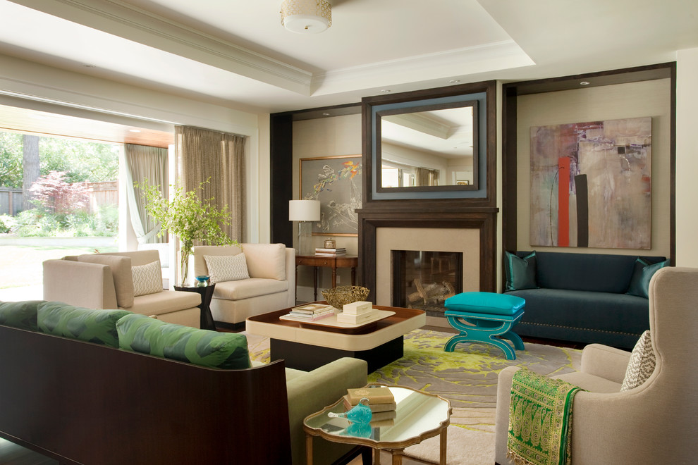 Teal Velvet Sofa Living Room Contemporary with Banquette Eclectic Living Room
