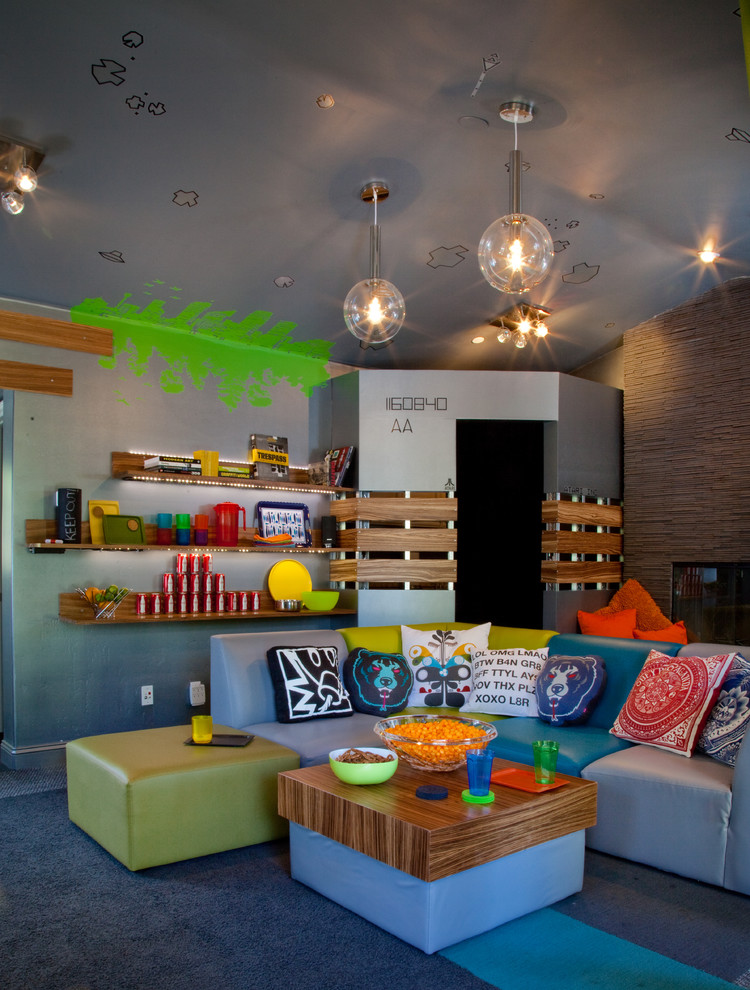 Teen Room Designs Kids Eclectic with Carpet Tiles Converted Pool1