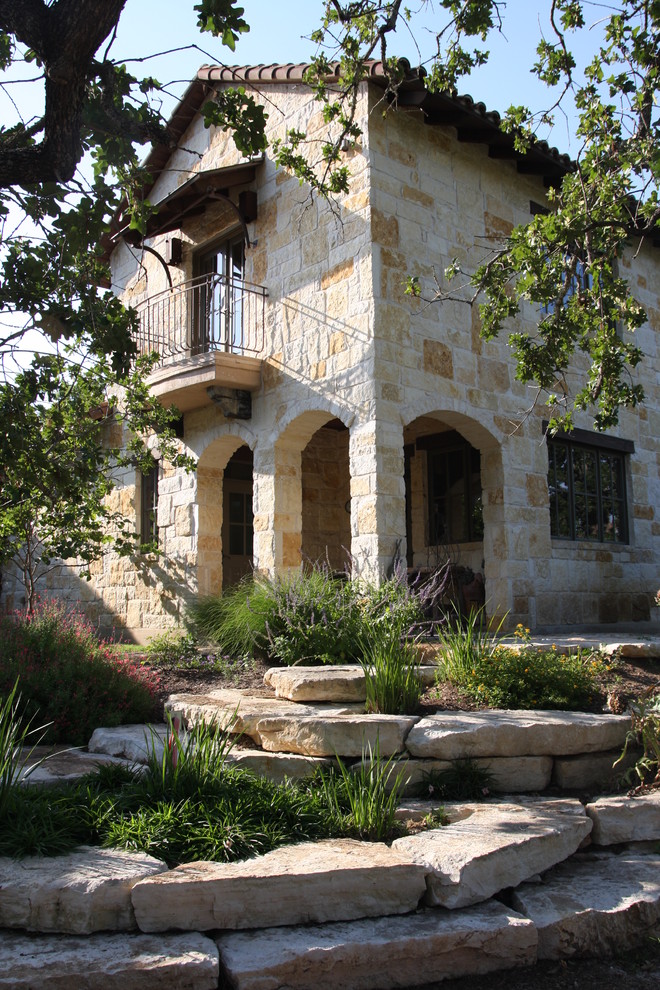 Texas Landscape Pictures Exterior Mediterranean with Balcony Outdoor Steps Patio