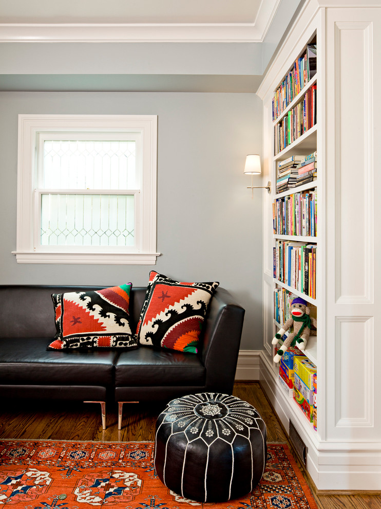Throw Pillows for Leather Couch Family Room Traditional with Black Leather Sofa Bookshelf