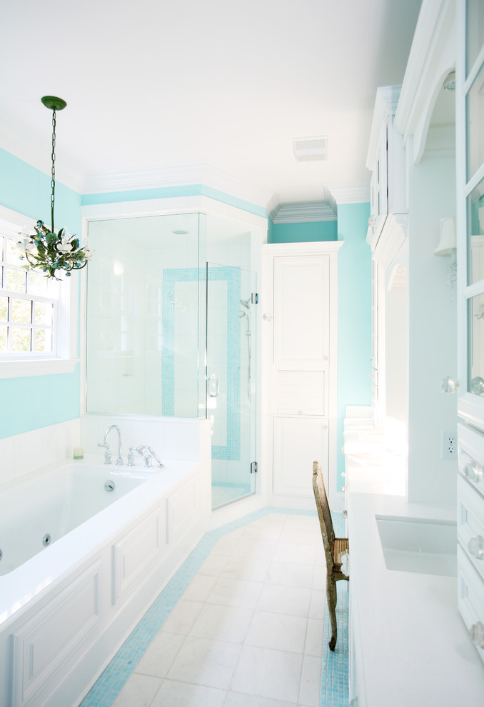Tiffany Blue Paint Color Bathroom with None 