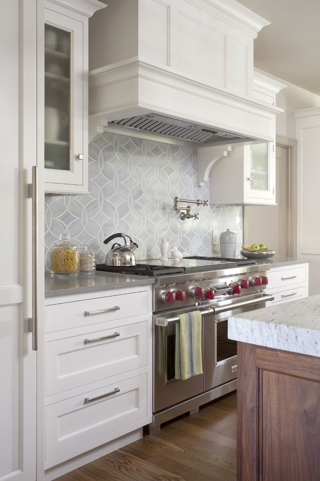 Tile Backsplash Designs Kitchen Transitional with Accent Tile Beachy Blue