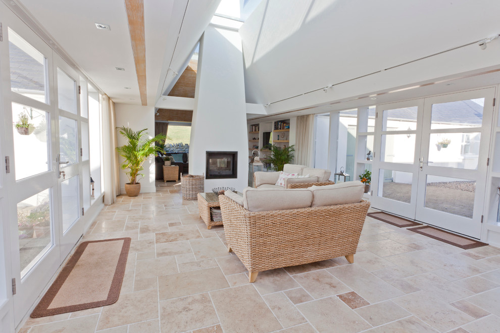 Tile Fireplace Designs Living Room Contemporary with Beige Curtain Panels French