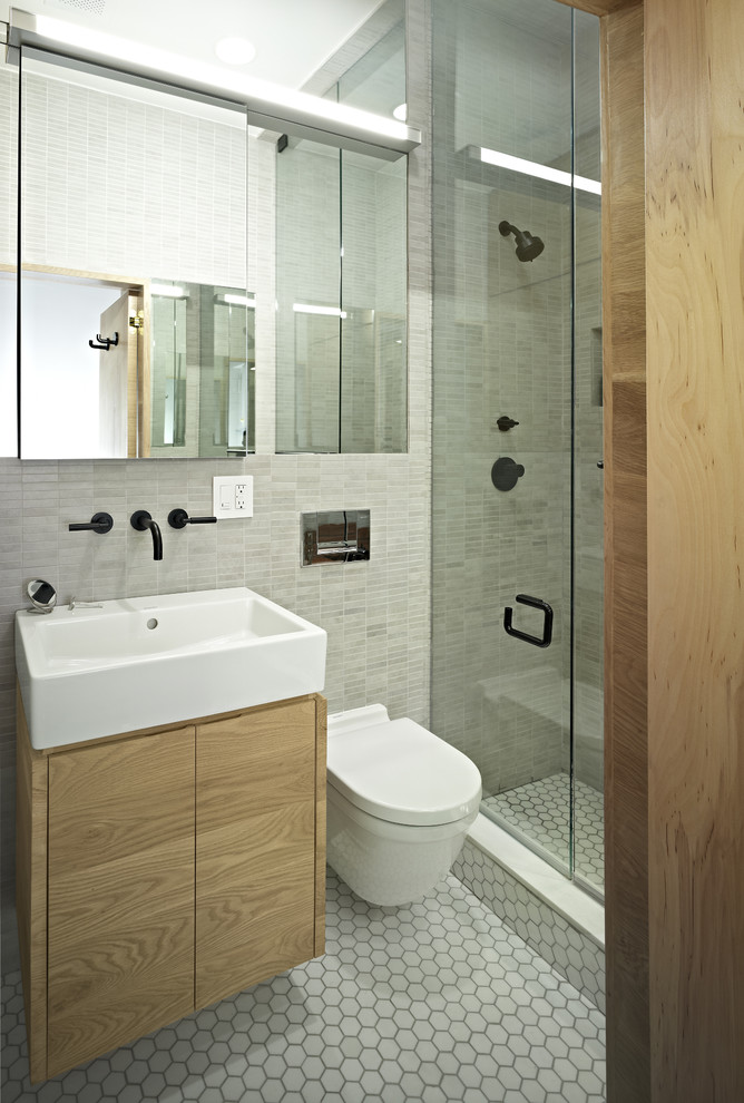Tile for Small Bathrooms Bathroom Contemporary with Glass Shower Mirror Modern