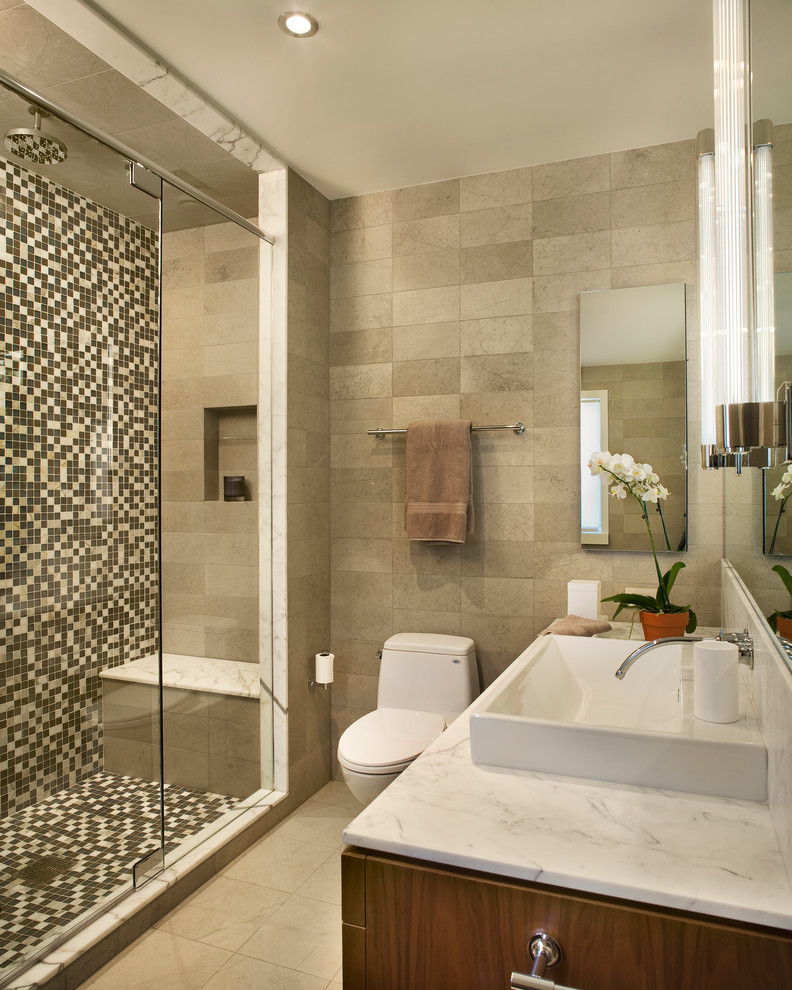 Tile Shower Bench Bathroom Contemporary with Bathroom Custom Vanity Custom