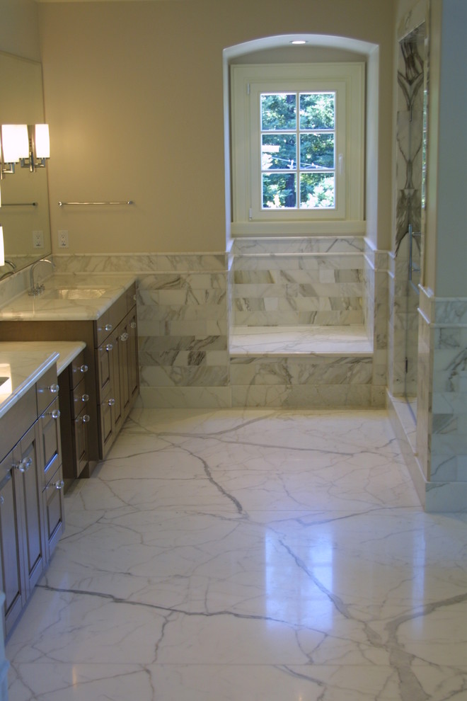 Tiled Bathroom Showers Bathroom Traditional with None 