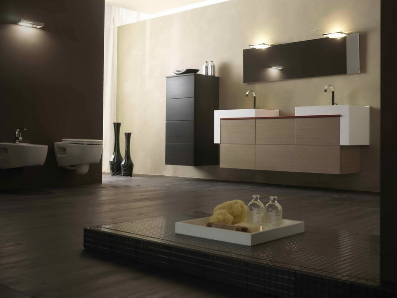 Toilet Bidet Combo Bathroom Modern with Bath Lighting Bidet Black