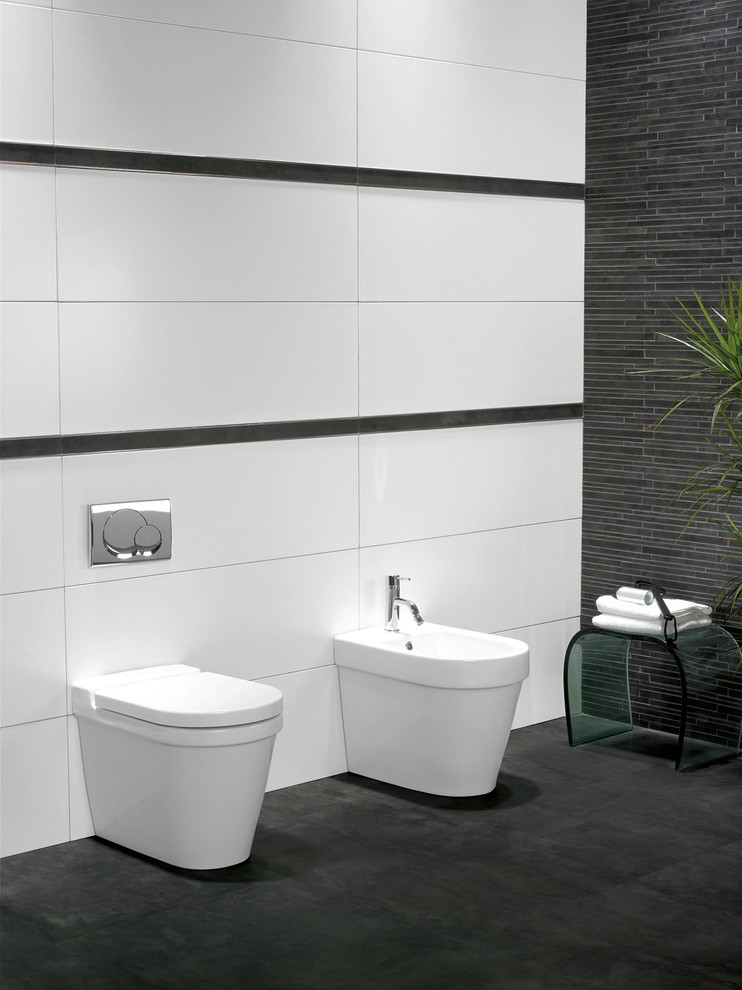 Toilet Bidet Combo Bathroom Modern with Bathroom Beday Gray Floor