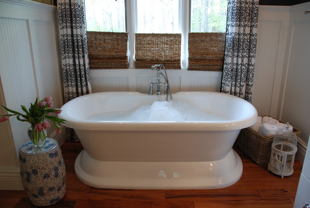 Top Down Bottom Up Blinds Bathroom Traditional with Applied Moldings Black Blue