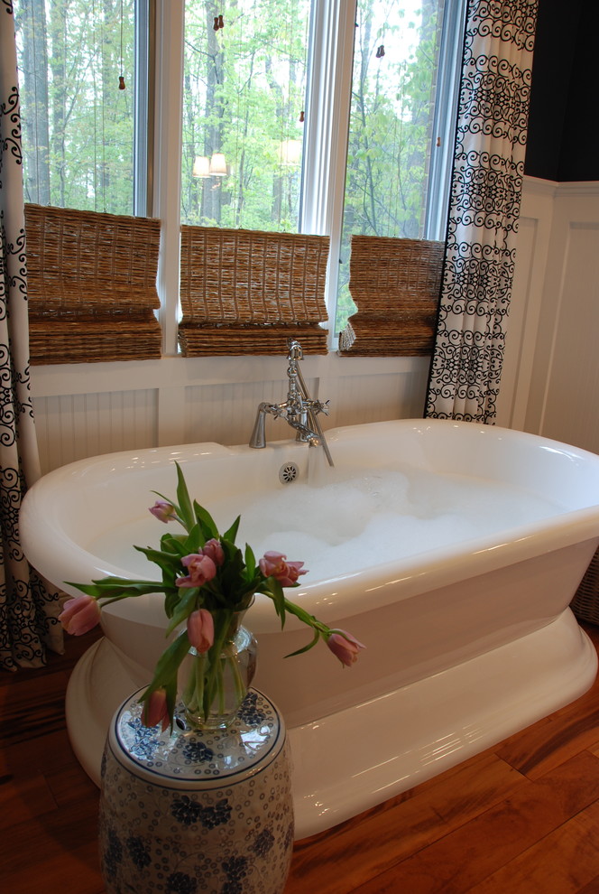 Top Down Bottom Up Blinds Bathroom Traditional with Applied Moldings Black Blue1
