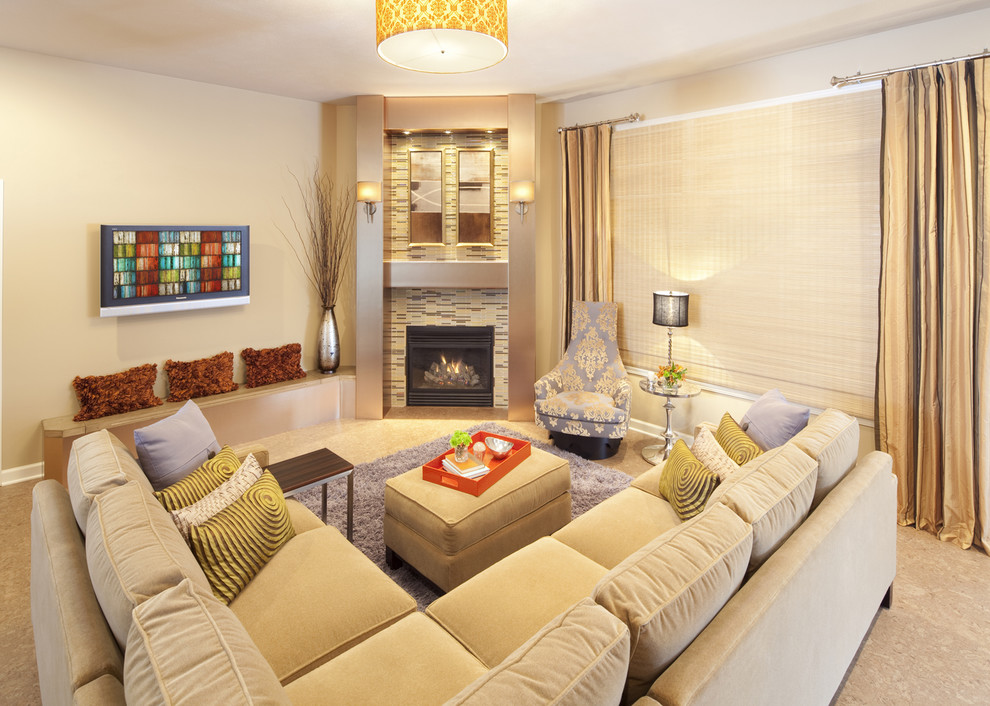 Top Rated Sectionals Living Room Contemporary with Accent Chair Built In