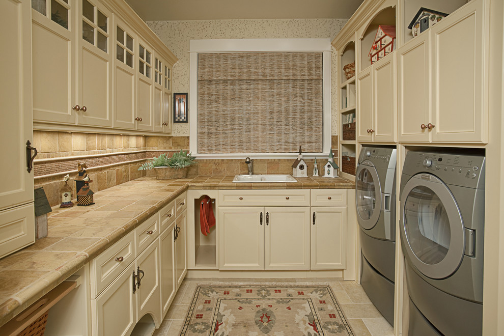 Towel Holder Ideas Laundry Room Traditional with Built in Cabinets Built in Towel