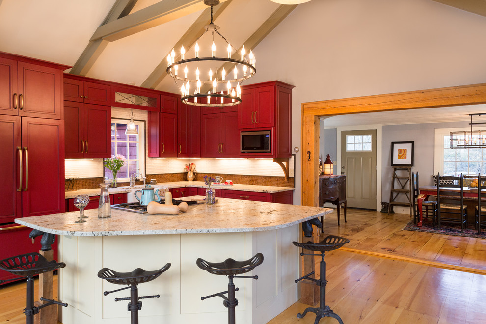 Tractor Seat Stool Kitchen Farmhouse with Beams Chandelier Counter Stools