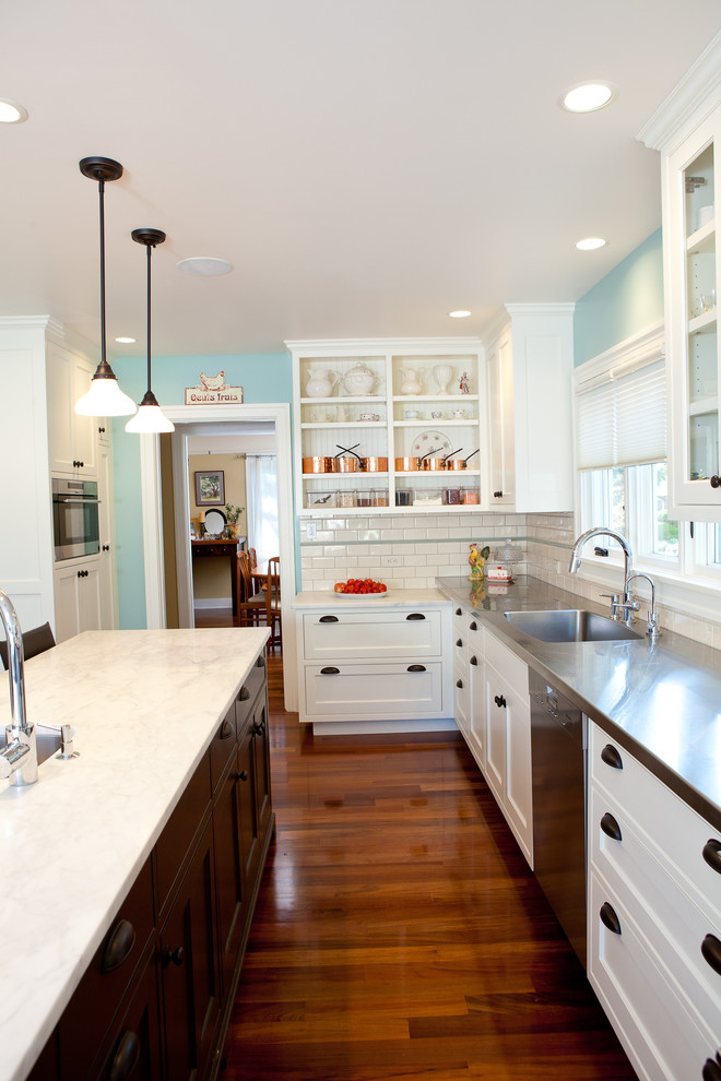 Traditional Kitchen Design Kitchen Farmhouse with Blinds Cup Pulls Dark