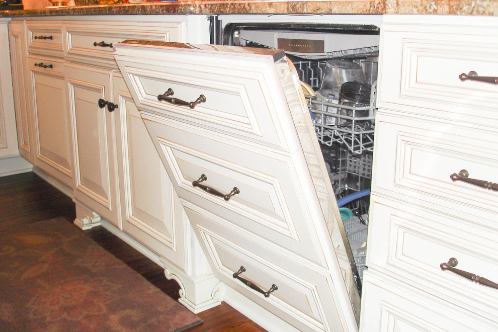 Traditional Kitchen Design Spaces Traditional with Antique White Espresso Glaze