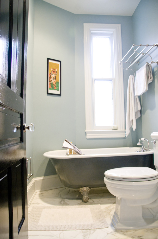 Train Racks for Bathrooms Bathroom Transitional with Black Doors Calcutta Marble