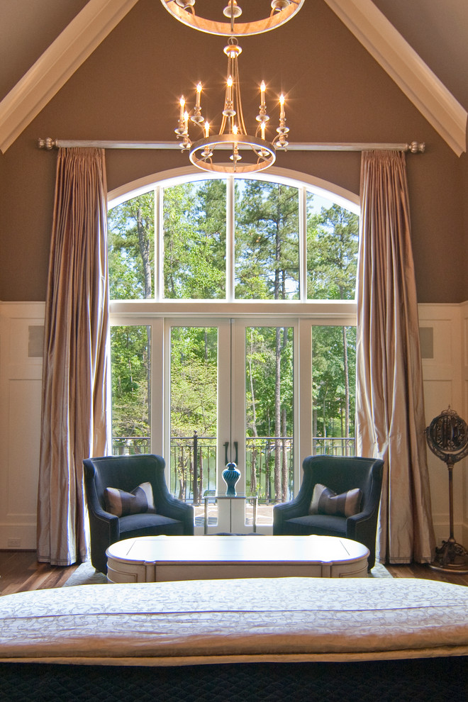 Traverse Curtain Rods Bedroom Traditional with Arched Transom Window Cathedral