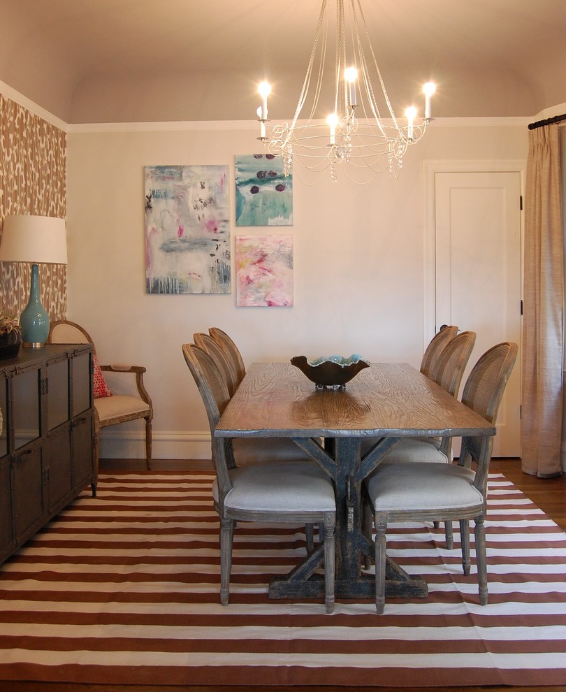 Trestle Table Legs Dining Room Eclectic with Area Rug Baseboards Chandelier