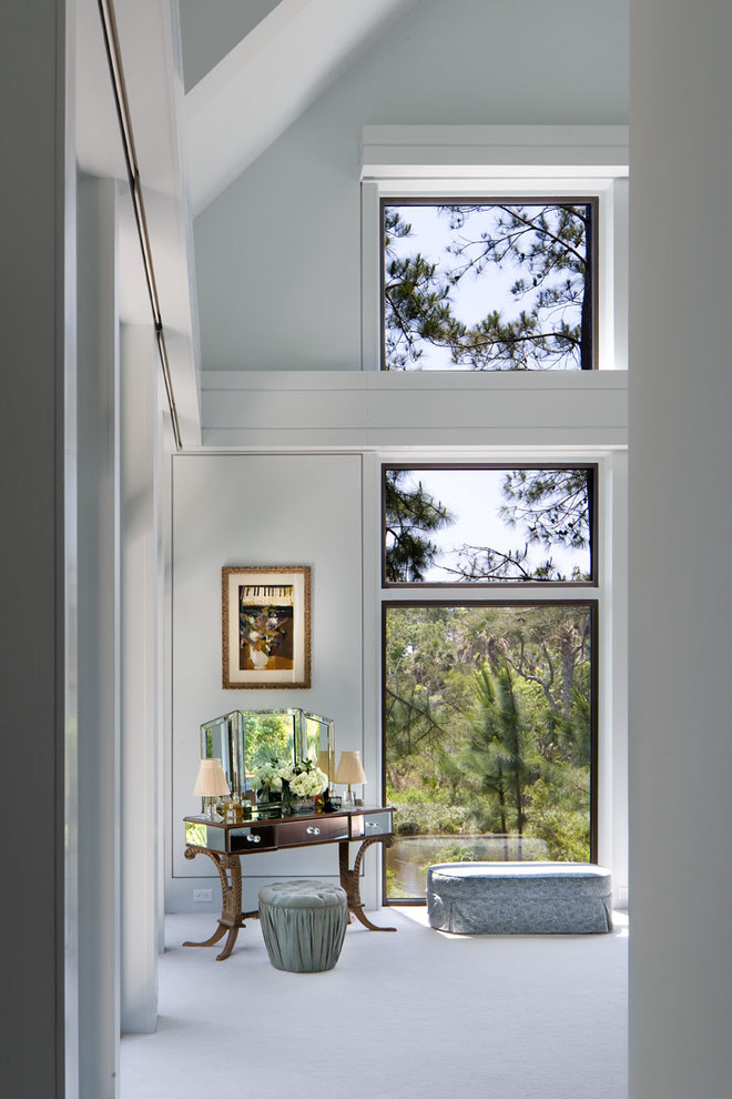 Trim Molding Ideas Bedroom Contemporary with Bedroom Vanity Blue Carpet
