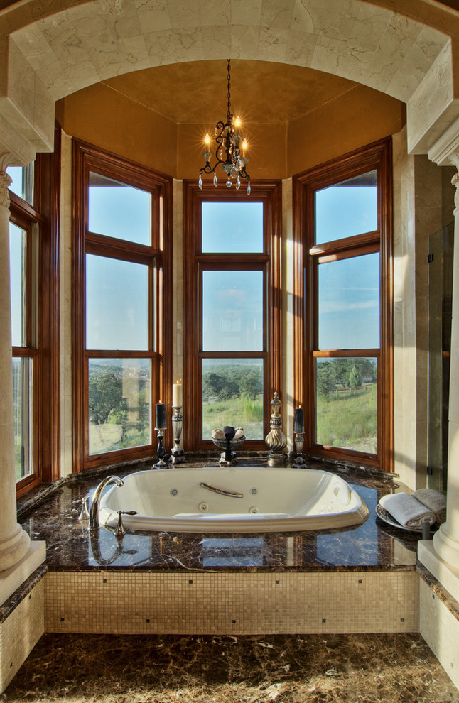 Tub Surround Tile Bathroom Traditional with Alcove Archway Bath Accessories