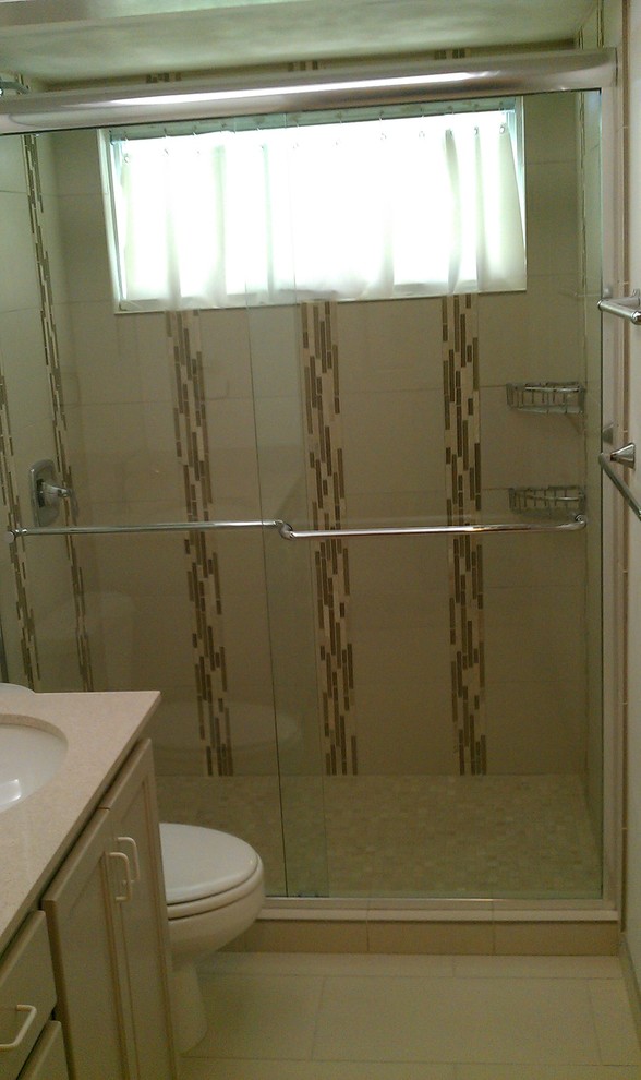 Tub to Shower Conversion Bathroom Contemporary with Bathroom Frameless Shower Door