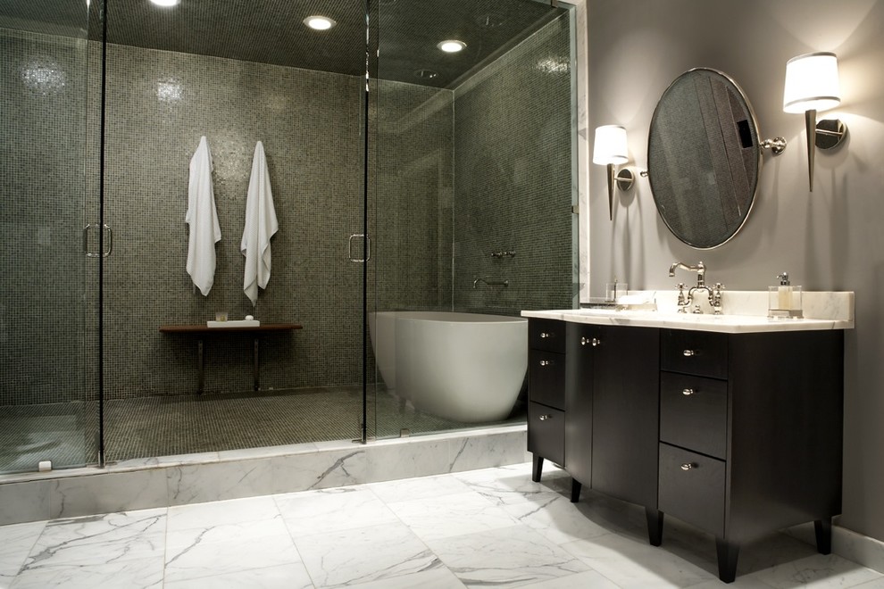 Tub to Shower Conversion Ideas Bathroom Contemporary with Bathroom Lighting Bathroom Tile
