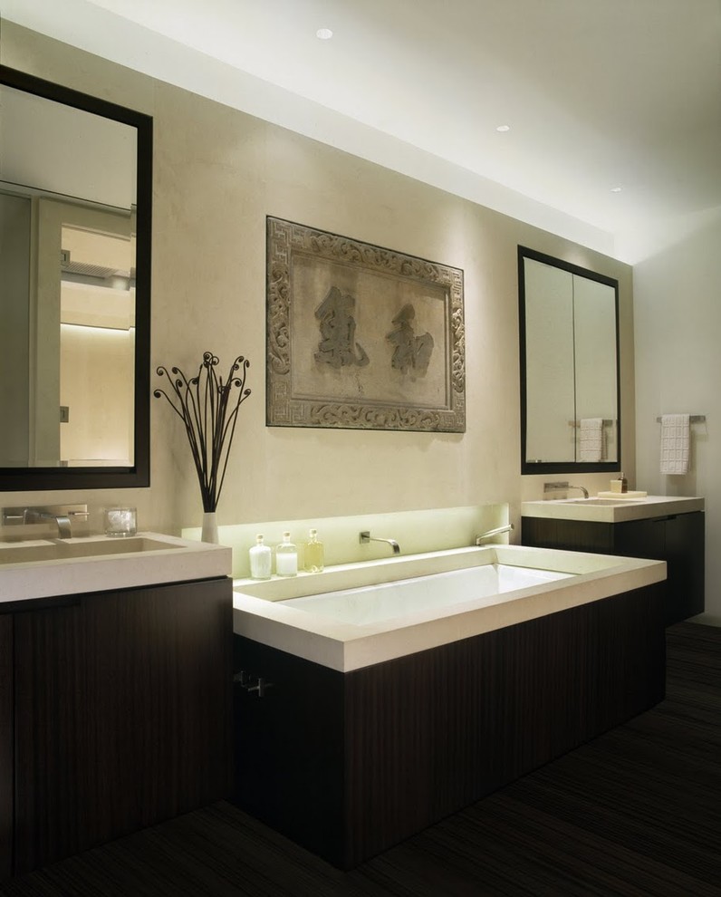 Tubs for Two Bathroom Modern with Asian Ceiling Lighting Cove