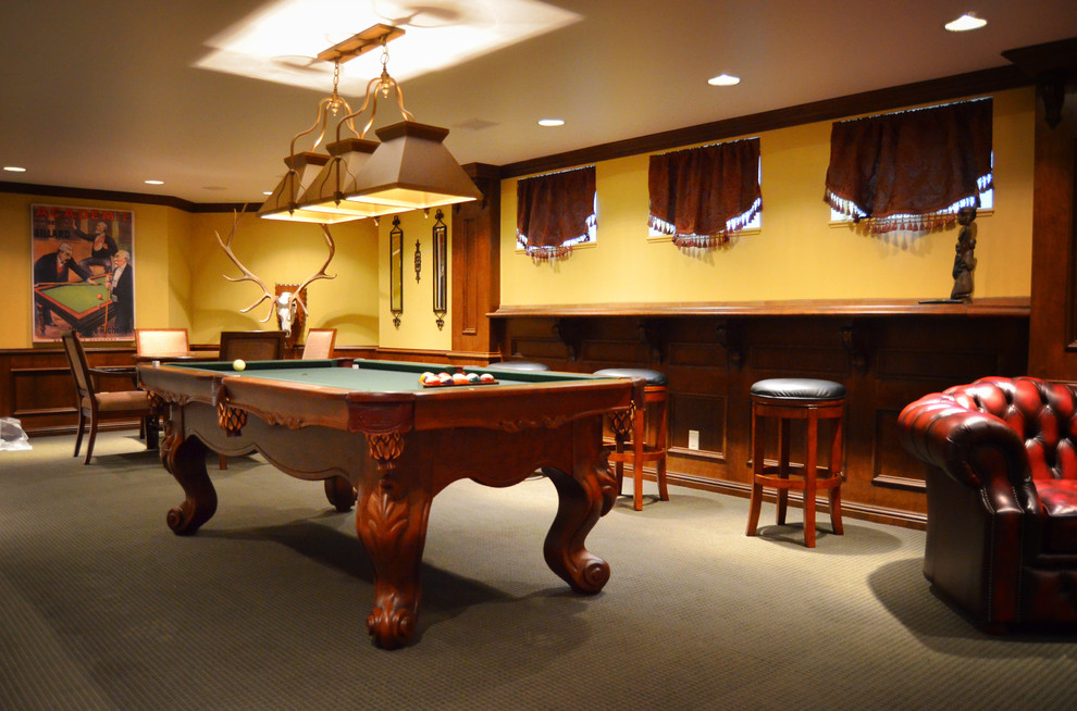 Tufted Leather Sofa Basement Eclectic with None 