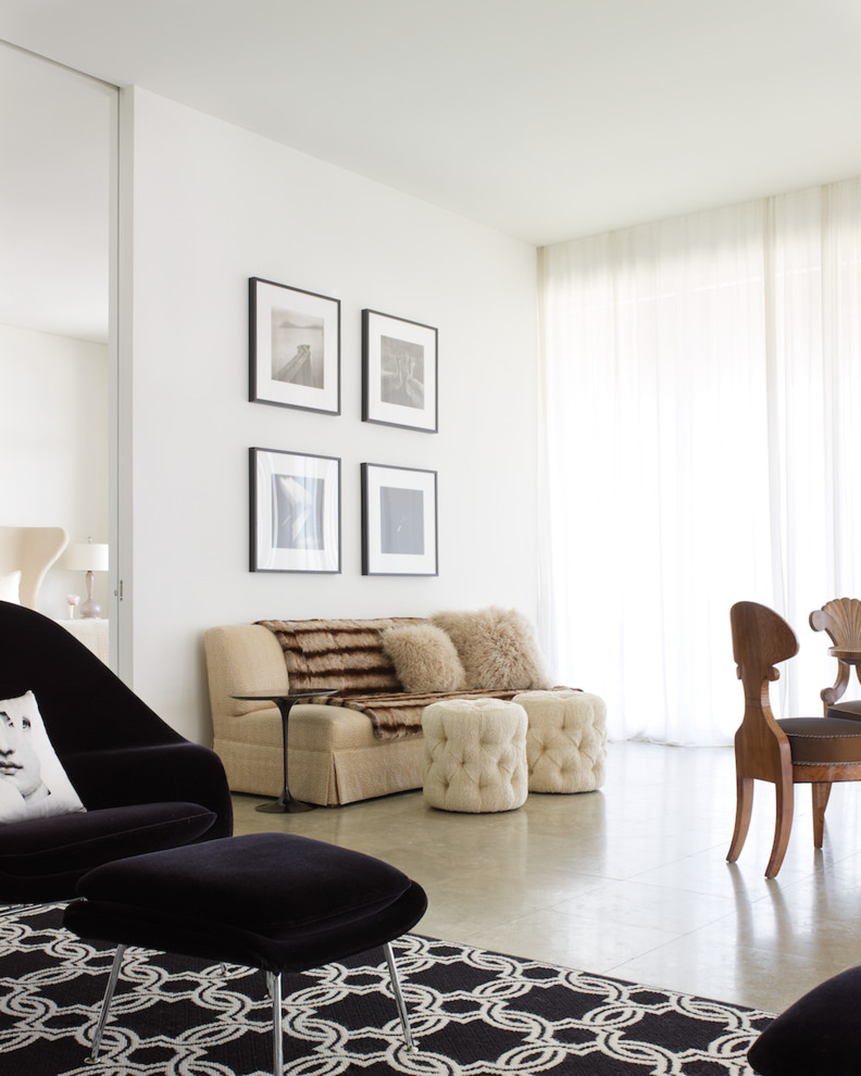 Tufted Round Ottoman Living Room Contemporary with Accent Pillows Beige Sofa